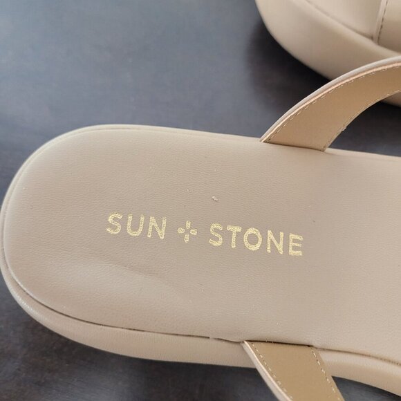 NEW Sun Stone Simonee Ankle-Strap Platform S Tapioca 10M Beige Sandals Women's - Picture 8 of 10